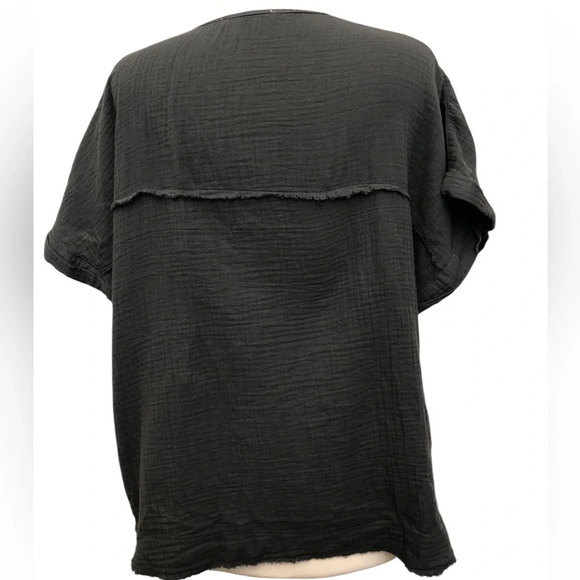 Pull&Bear Dark Gray Oversized Popover Shirt - Picture 5 of 10